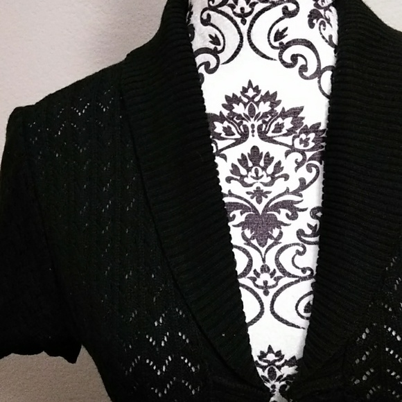 Notations Open front short sleeve Cardigan - Picture 2 of 4